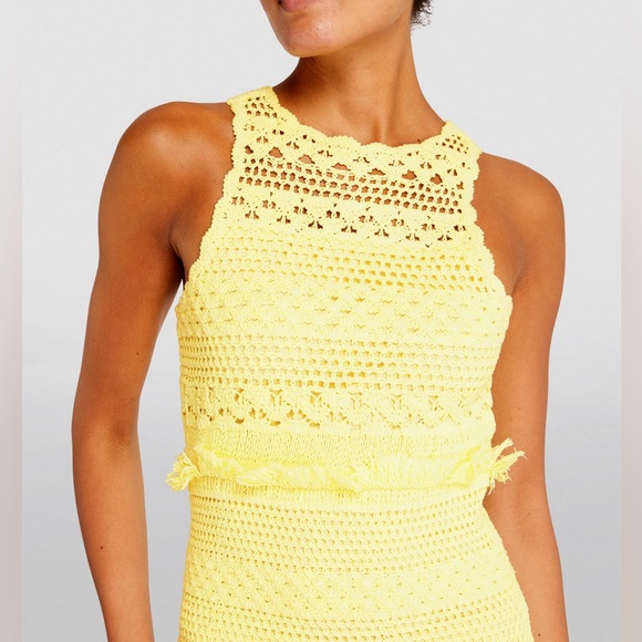 Maje Crochet Yellow Purple Dress — No Tags & Seam Rip - Picture 2 of 13